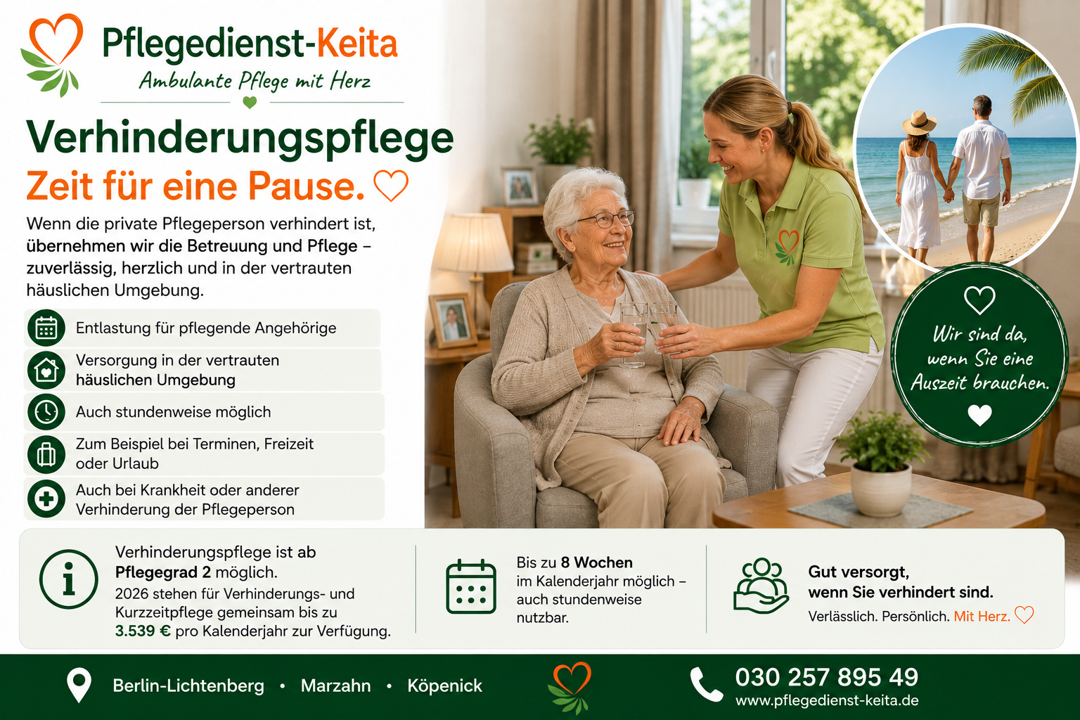 Verhinderungspflege Gut versorgt, wenn die Pflegeperson eine Pause braucht